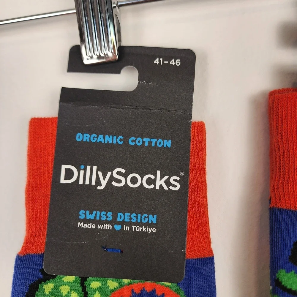 Dilly Socks NWT His And Hers Dinosaur Swiss Design‎ Set of Two Socks